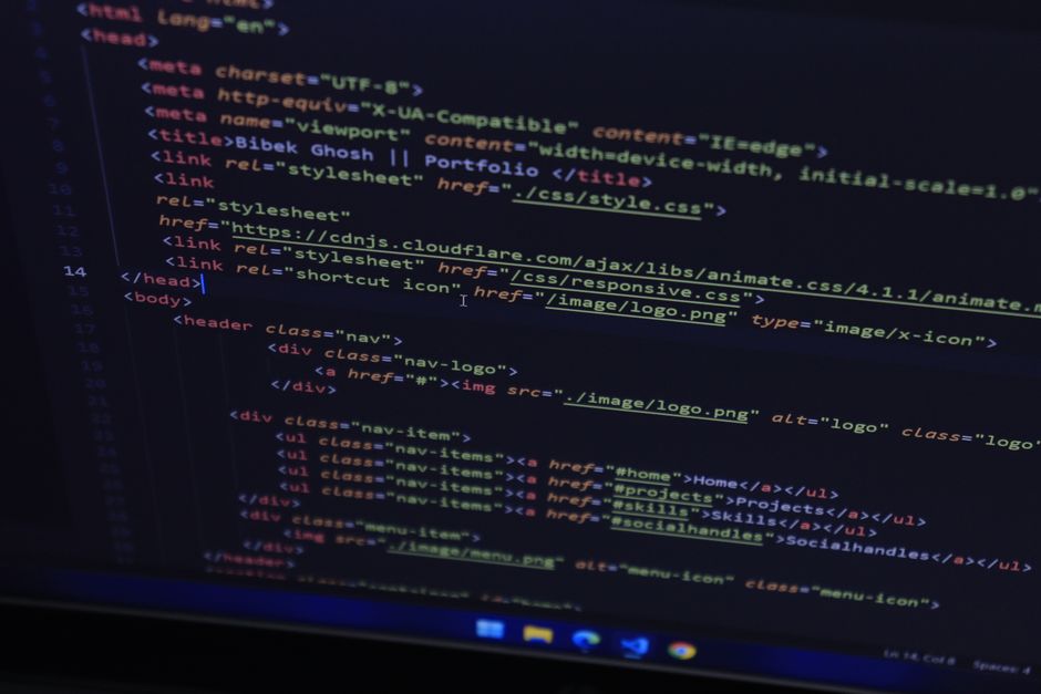 Bildschirm mit Programmcode